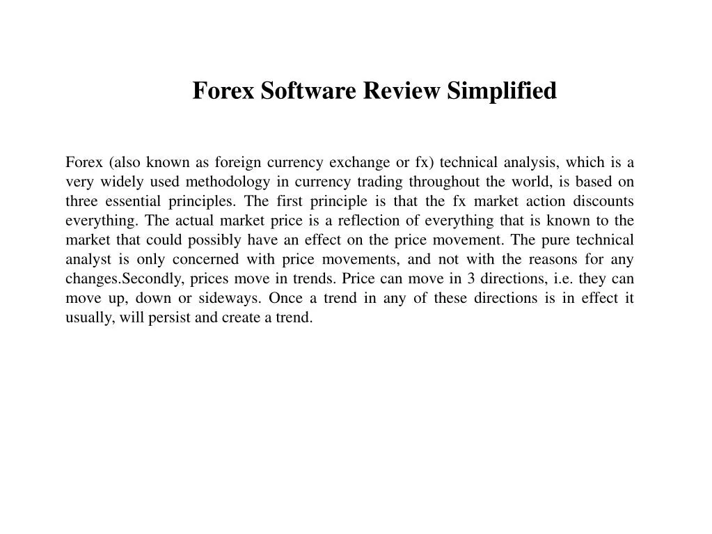 forex software review simplified n.