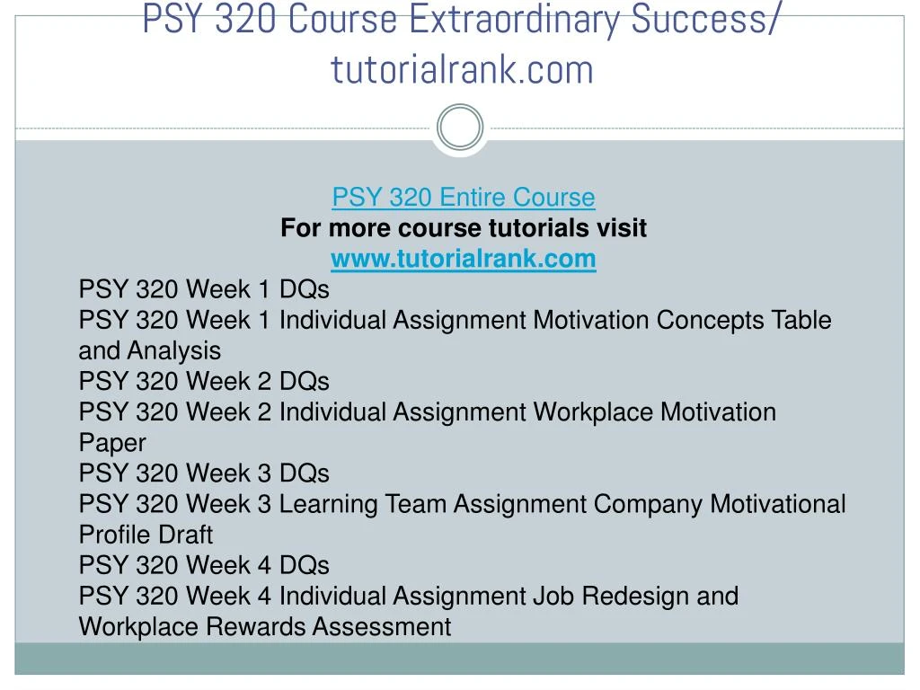 motivation concepts psy 320 motivation concepts psy 320