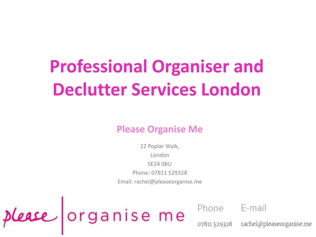 PPT South London Professional Organiser PowerPoint Presentation, free