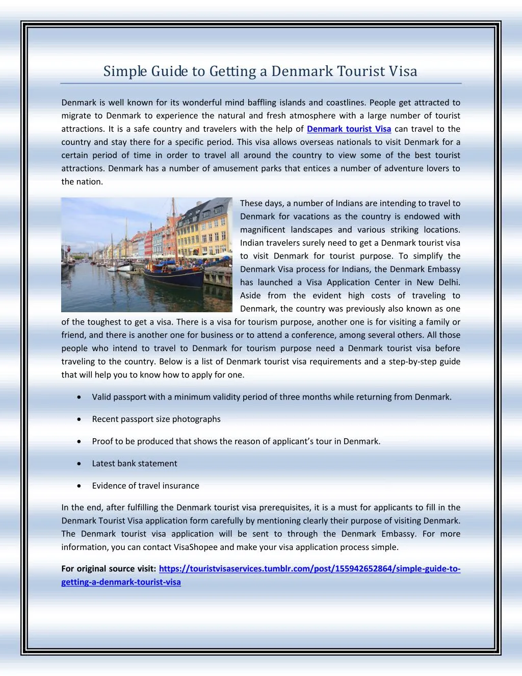 PPT Simple Guide to Getting a Denmark Tourist Visa PowerPoint