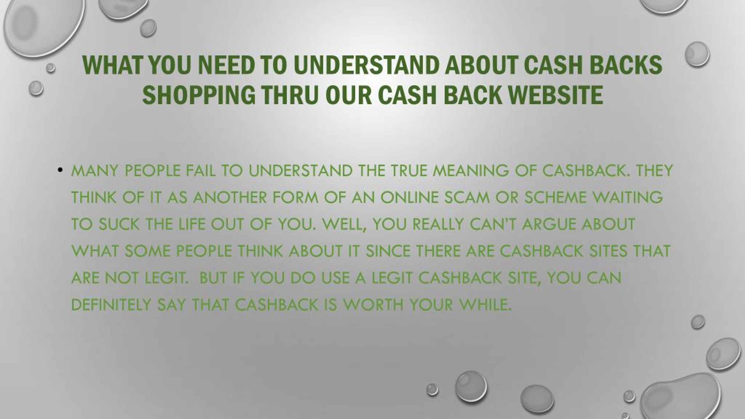 PPT Understand How Does Cash Back Work PowerPoint Presentation, free
