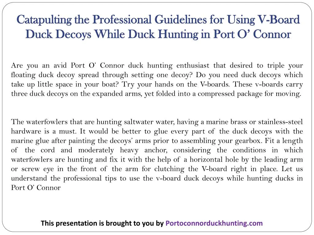PPT Catapulting the Professional Guidelines for Using VBoard Duck