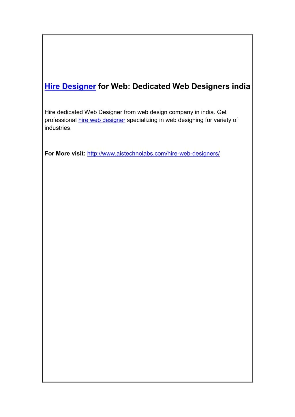 hire designer for web dedicated web designers n.