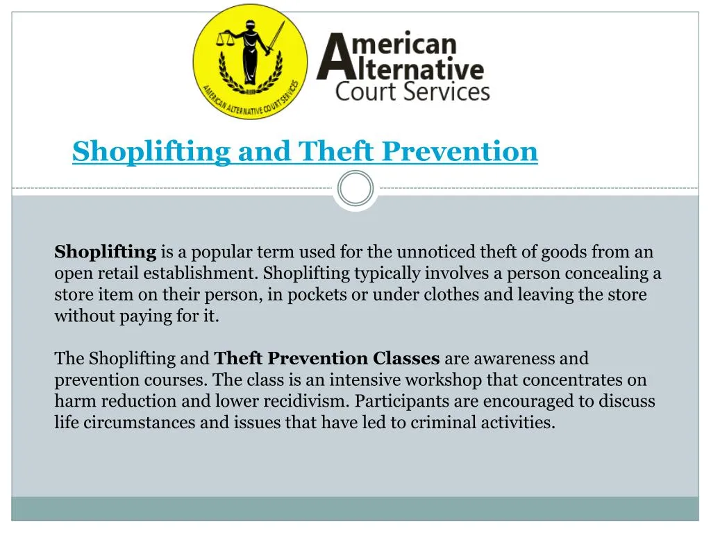 PPT - Shoplifting And Theft Prevention Classes Atlanta, GA PowerPoint ...