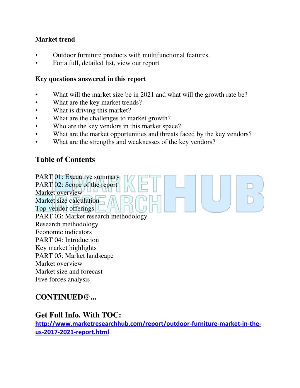 Ppt Us Outdoor Furniture Market Growth Report 2018 2021 Powerpoint Market Trend Outdoor Furniture S With