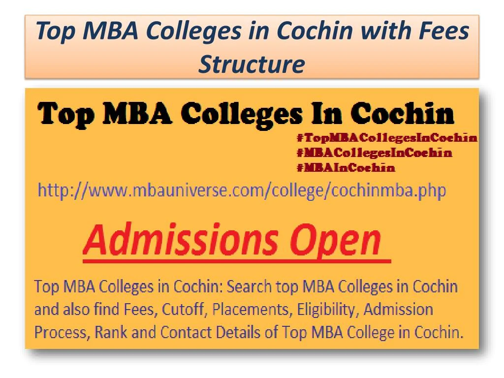Top Mba Colleges Ernakulam ppt choose top mba colleges in cochin according to your Top Mba Colleges Ernakulam ppt choose top mba colleges in cochin according to your