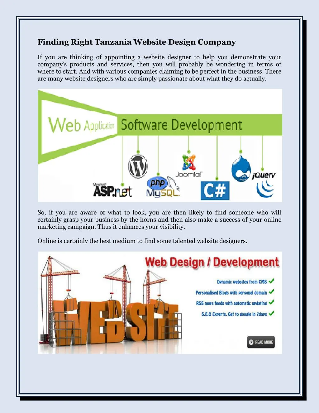 finding right tanzania website design company n.