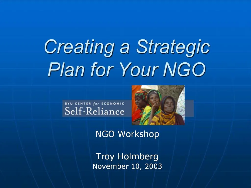 PPT Creating a Strategic Plan for Your NGO PowerPoint Presentation
