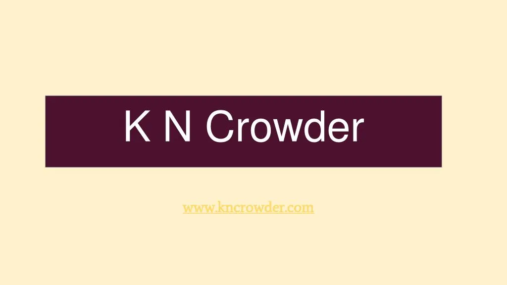 www kncrowder com n.
