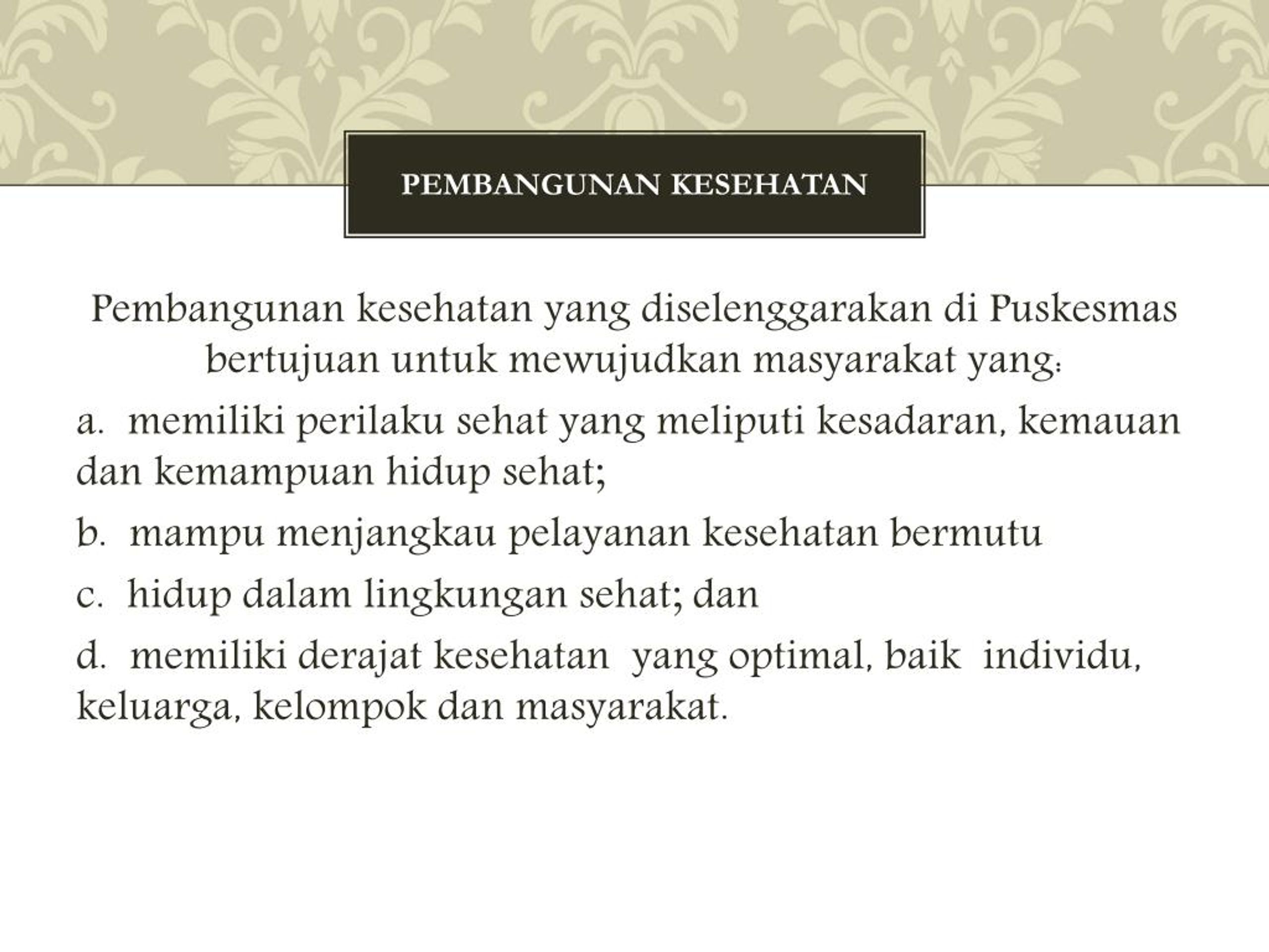 PPT - Kebijakan Kesehatan PowerPoint Presentation, Free Download - ID ...