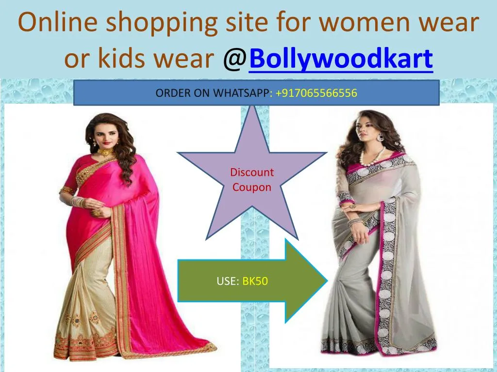 online shopping site for women wear or kids wear @ bollywoodkart n.