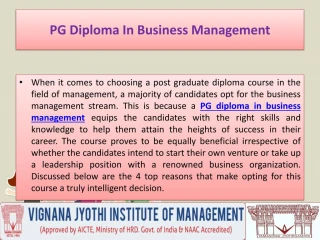 PPT - Four Reasons That Make Pursuing A PG Diploma In Business
