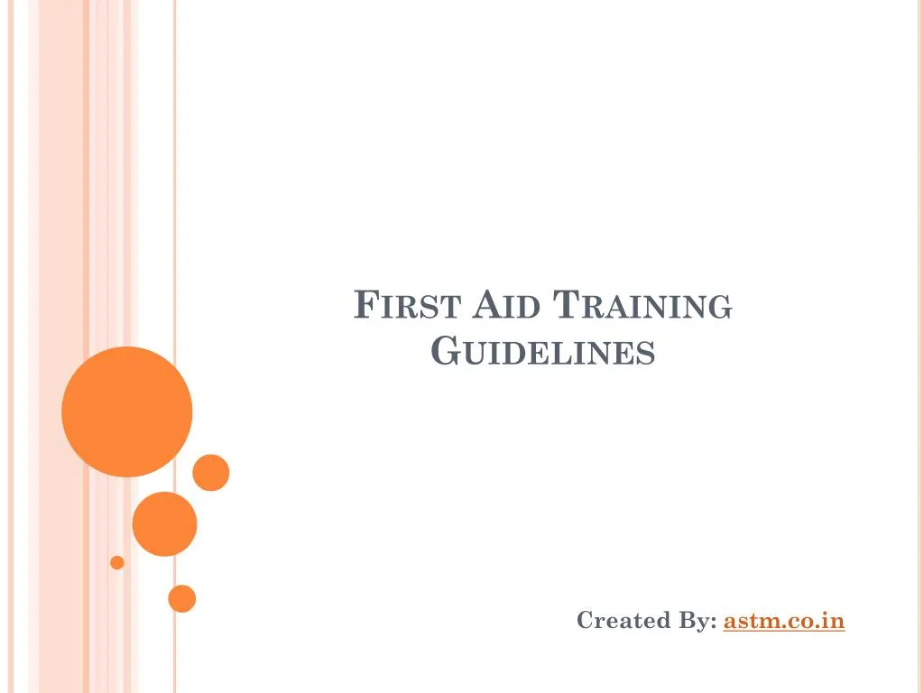 PPT First Aid Training Guidelines PowerPoint Presentation, free