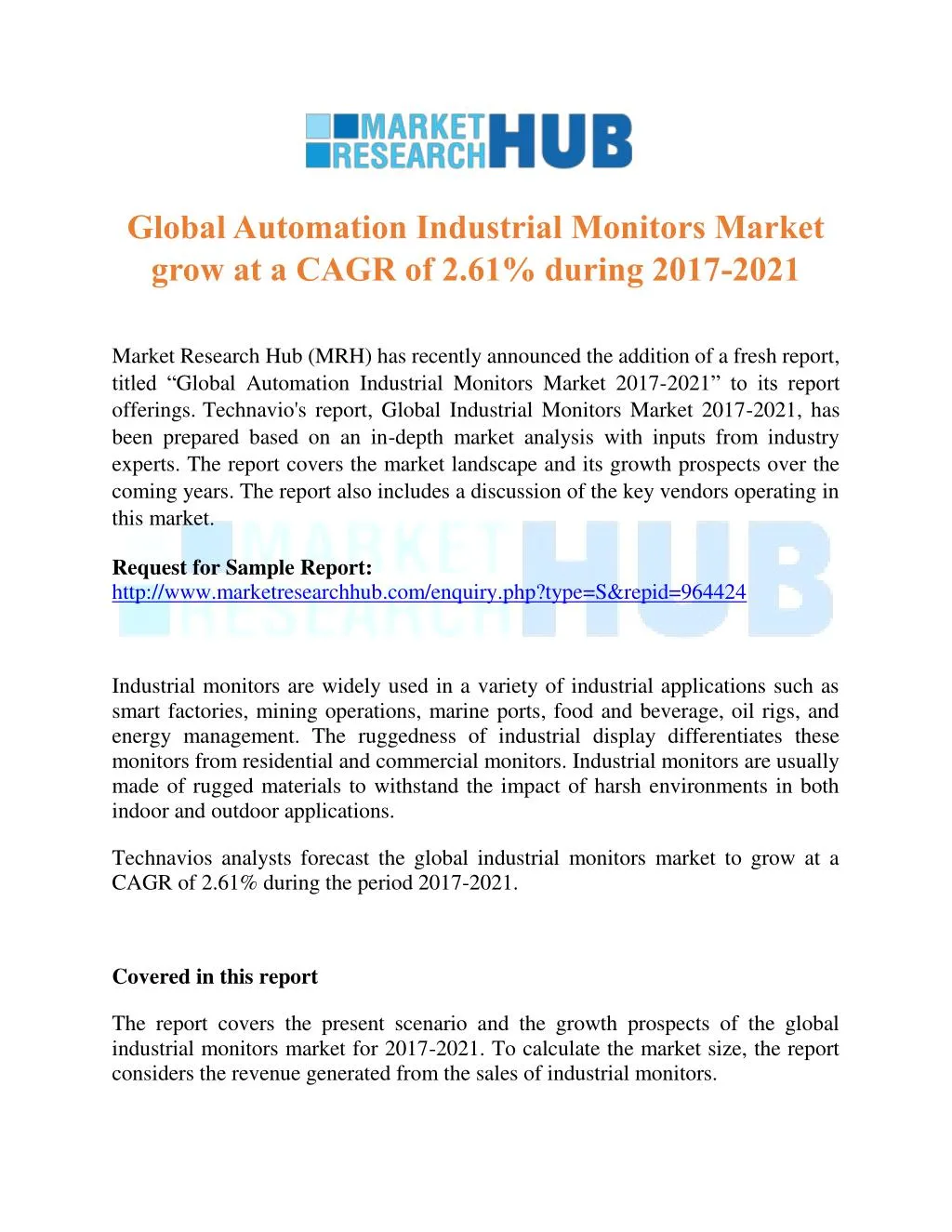 global automation industrial monitors market grow n.