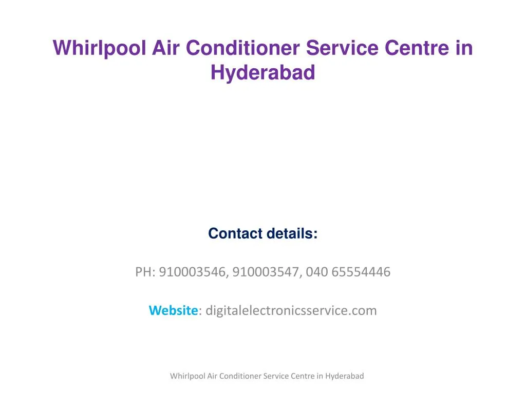 whirlpool air conditioner service centre in hyderabad n.