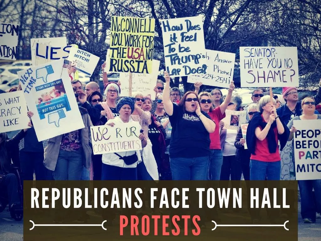 republicans confront town lobby protests n.