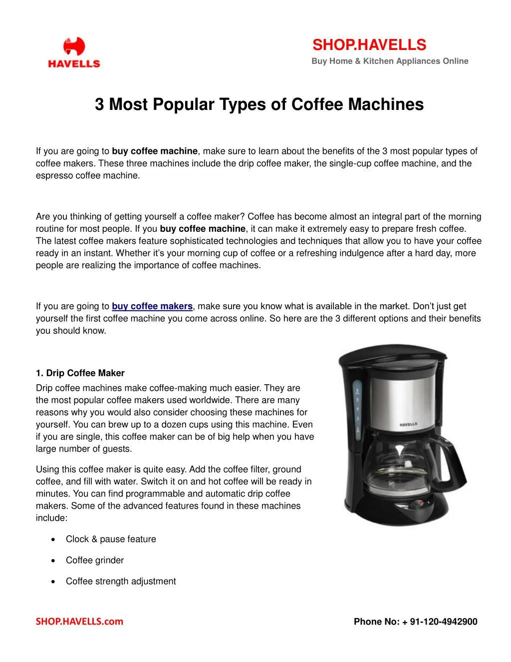 Ppt 3 Most Popular Types Of Coffee Machines Powerpoint Presentation Free Download Id 7516764