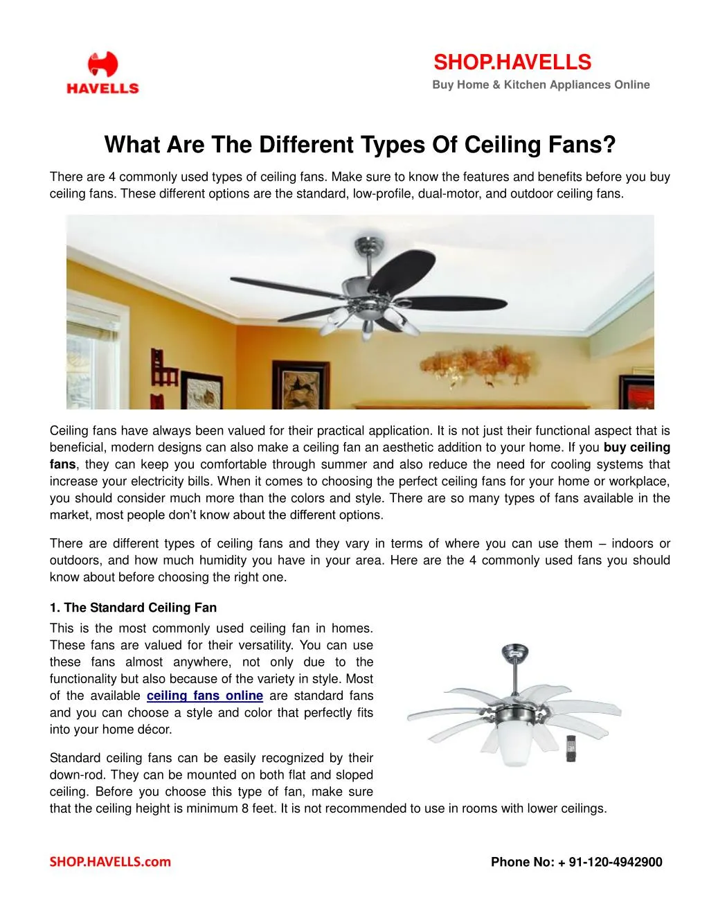 Ppt What Are The Different Types Of Ceiling Fans