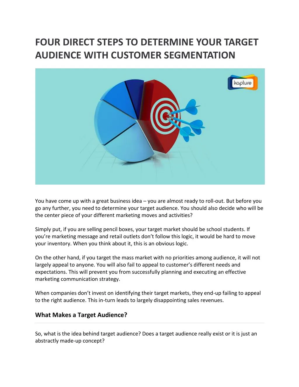 PPT - Four Direct Steps to Determine Your Target Audience with Customer ...