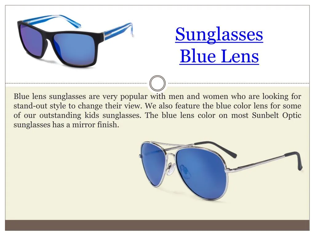 PPT - Black Frame Blue Lens Sunglasses PowerPoint Presentation, free ...