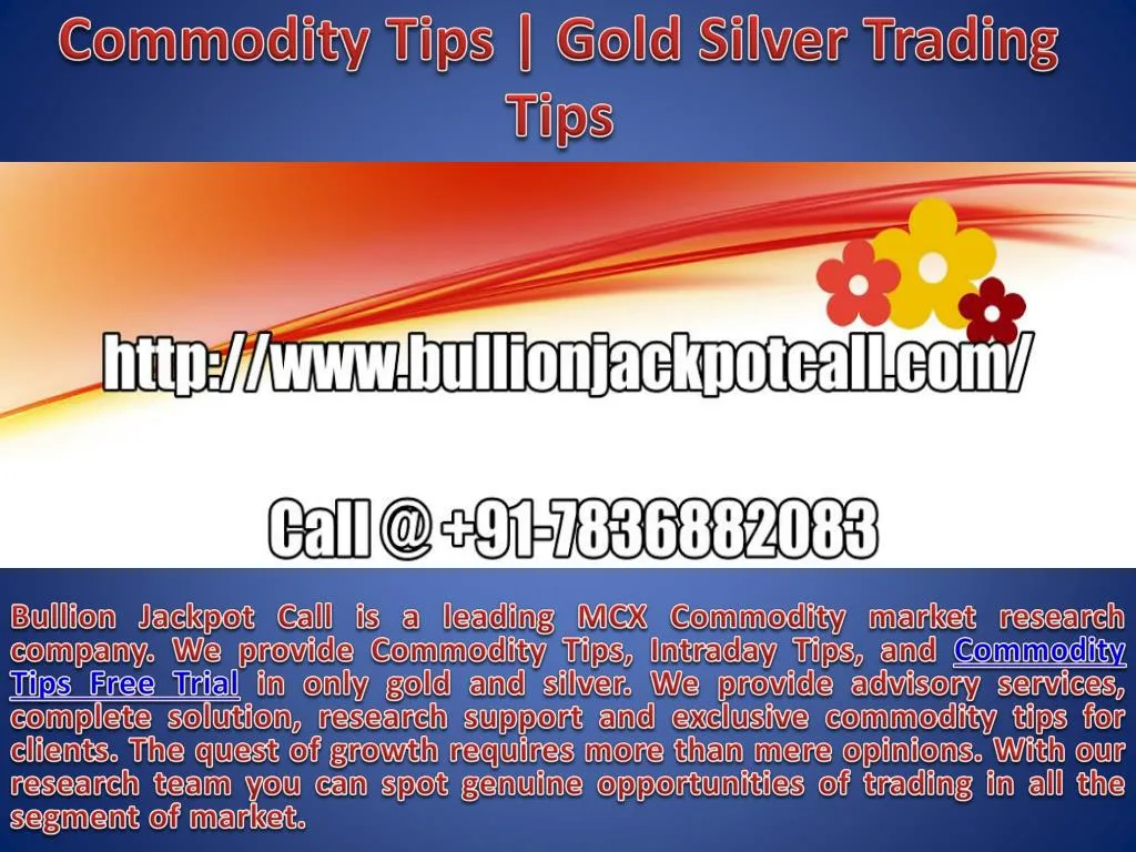commodity tips gold silver trading tips n.