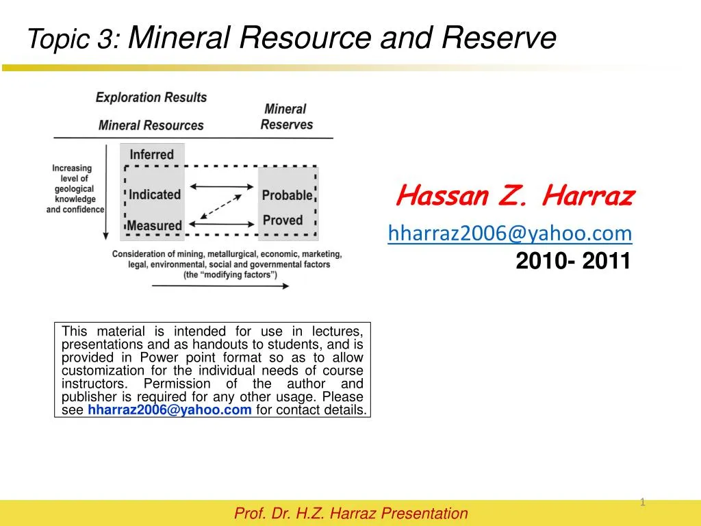 Ppt Mineral Resource And Reserve Powerpoint Presentation - 