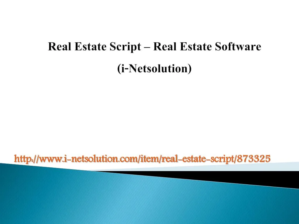 real estate script real estate software i netsolution n.