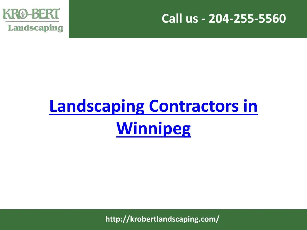 landscaping contractors in winnipeg n.