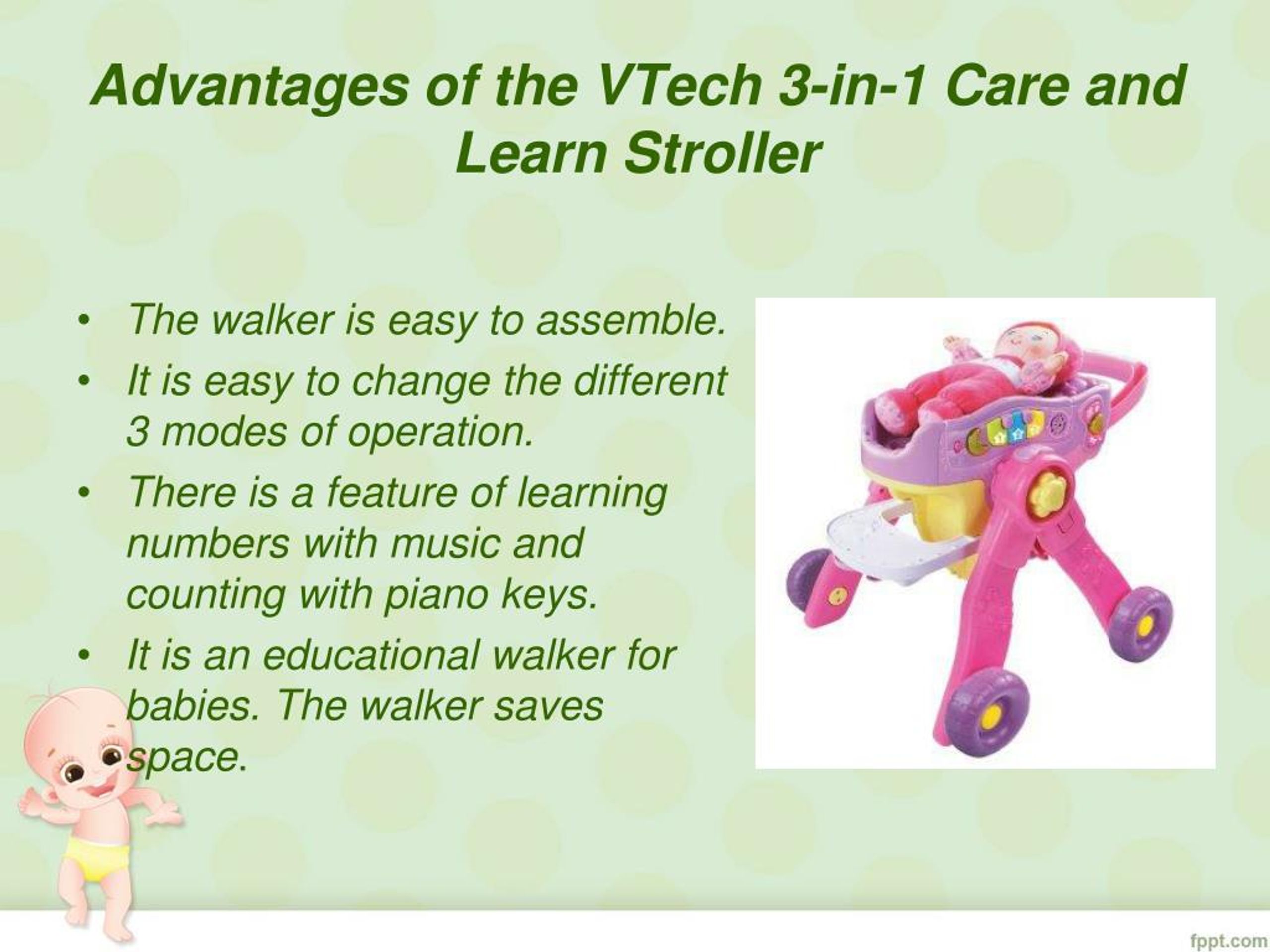 vtech 3 in 1 care and learn stroller