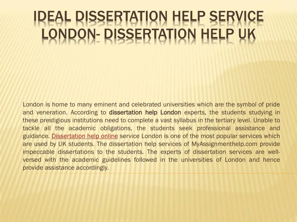 Dissertation help service in london