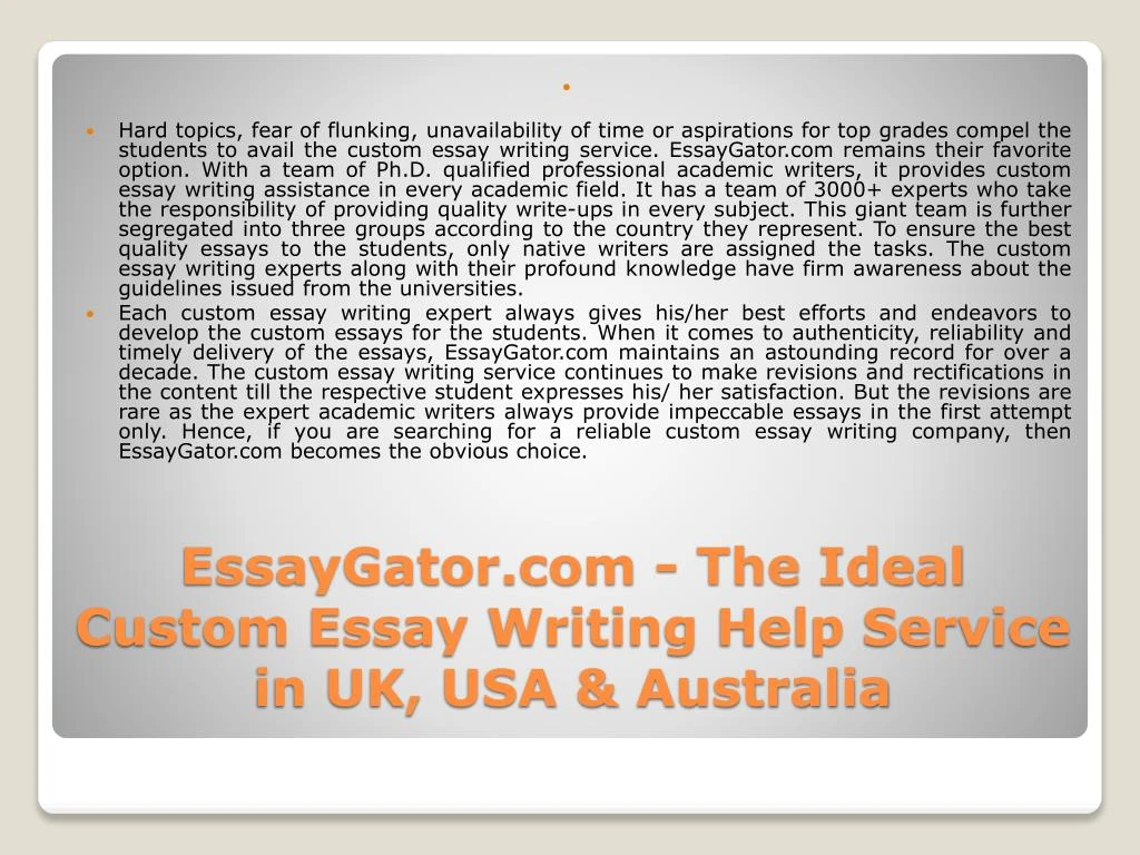Custom essay writing service uk