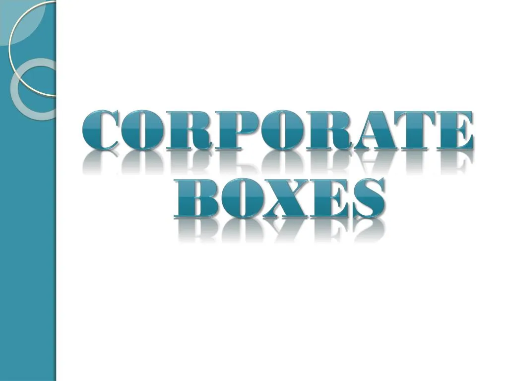 corporate boxes n.