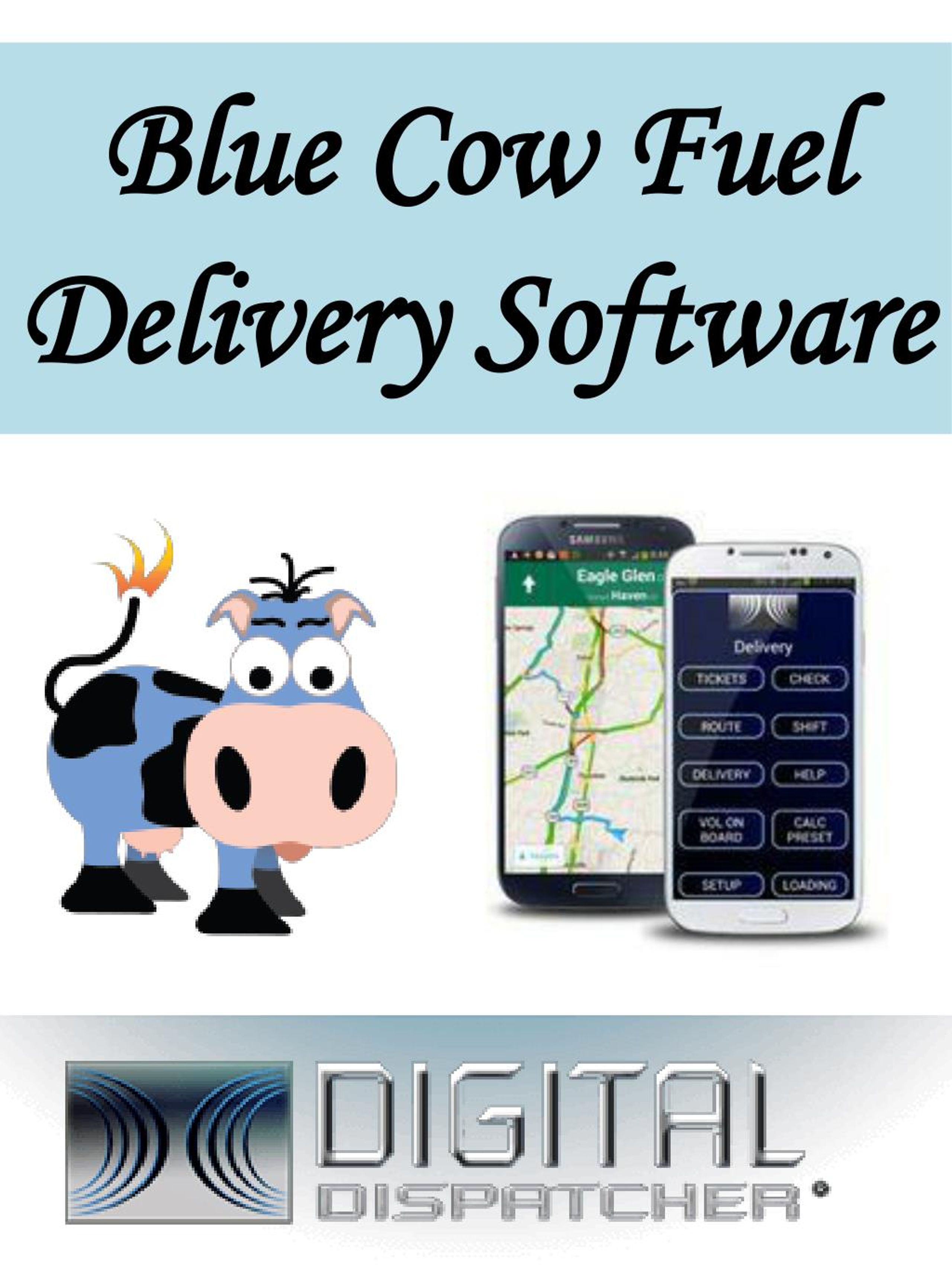 PPT Blue Cow Fuel Delivery Software PowerPoint Presentation, free