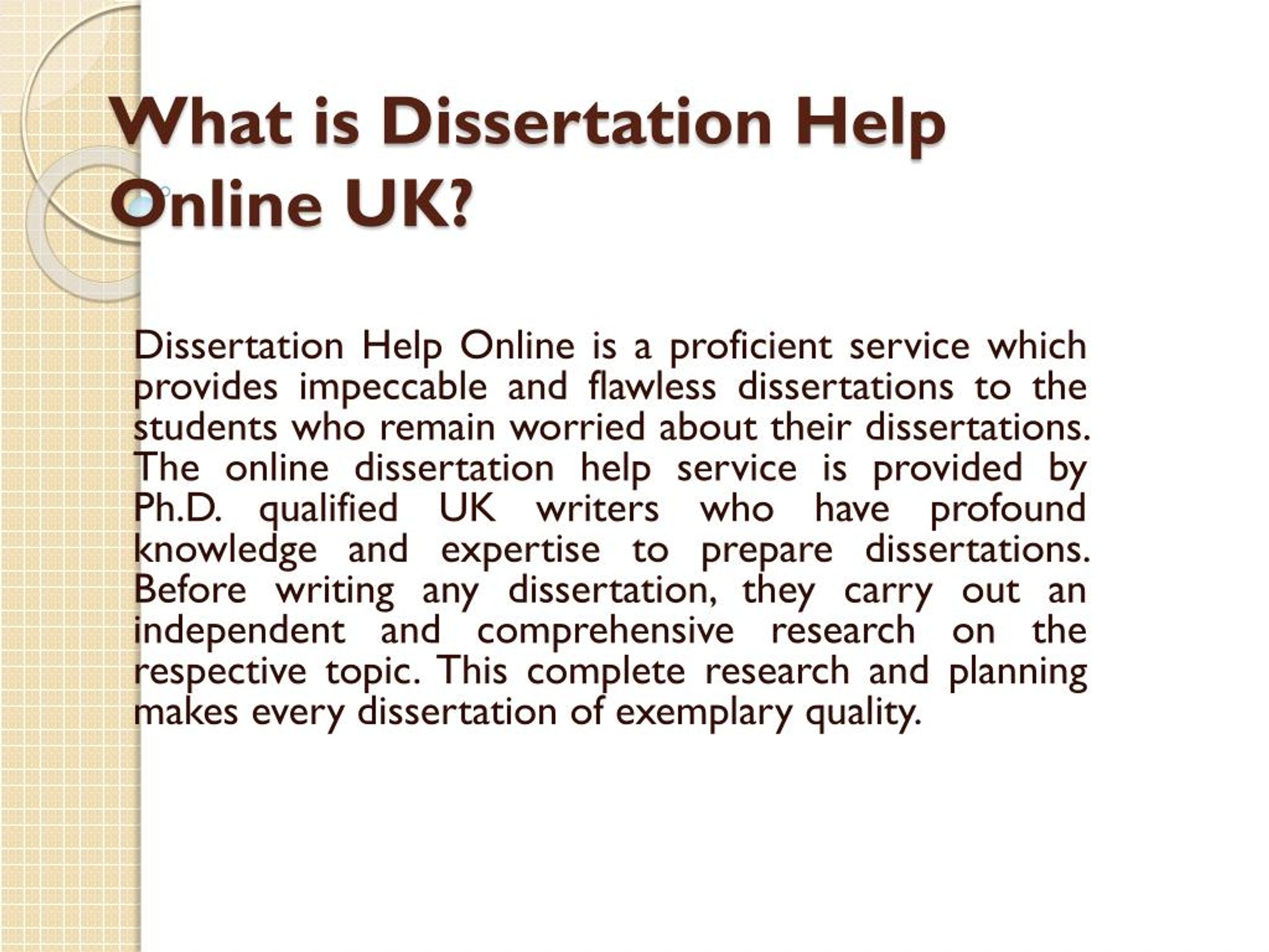 Online dissertation help lesen