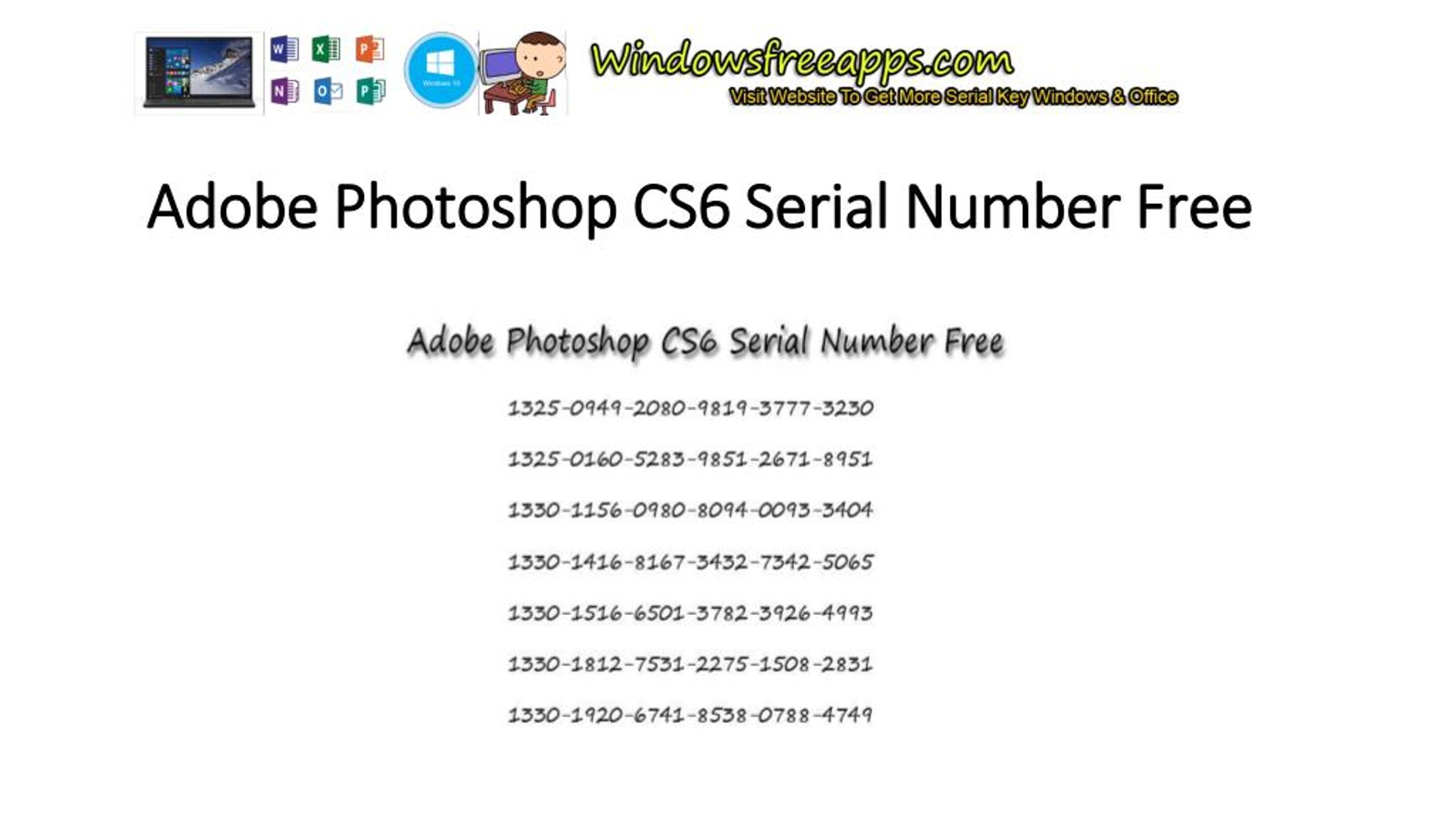 adobe photoshop cs6 serial number free download 2014