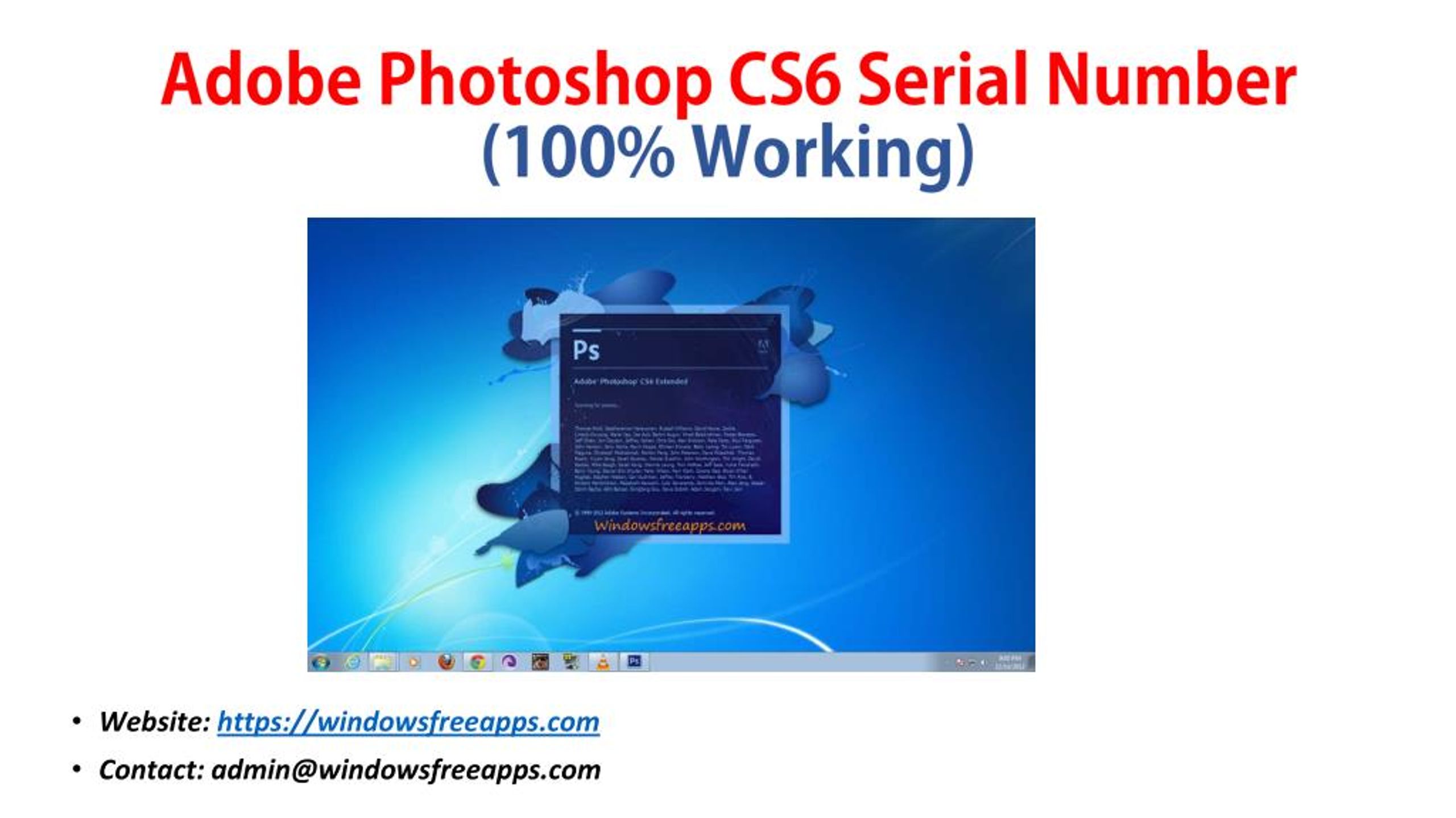 download photoshop serial number cs6