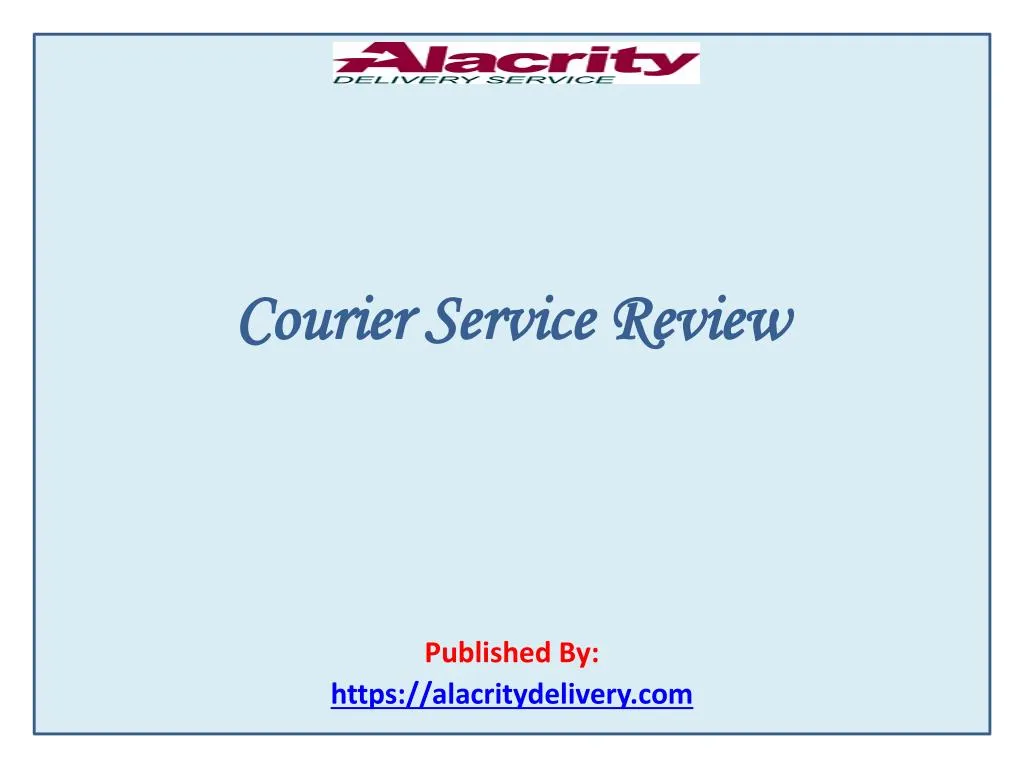 a courier review