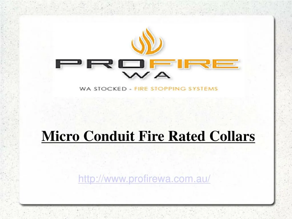 PPT Micro Conduit Fire Rated Collars PowerPoint Presentation, free