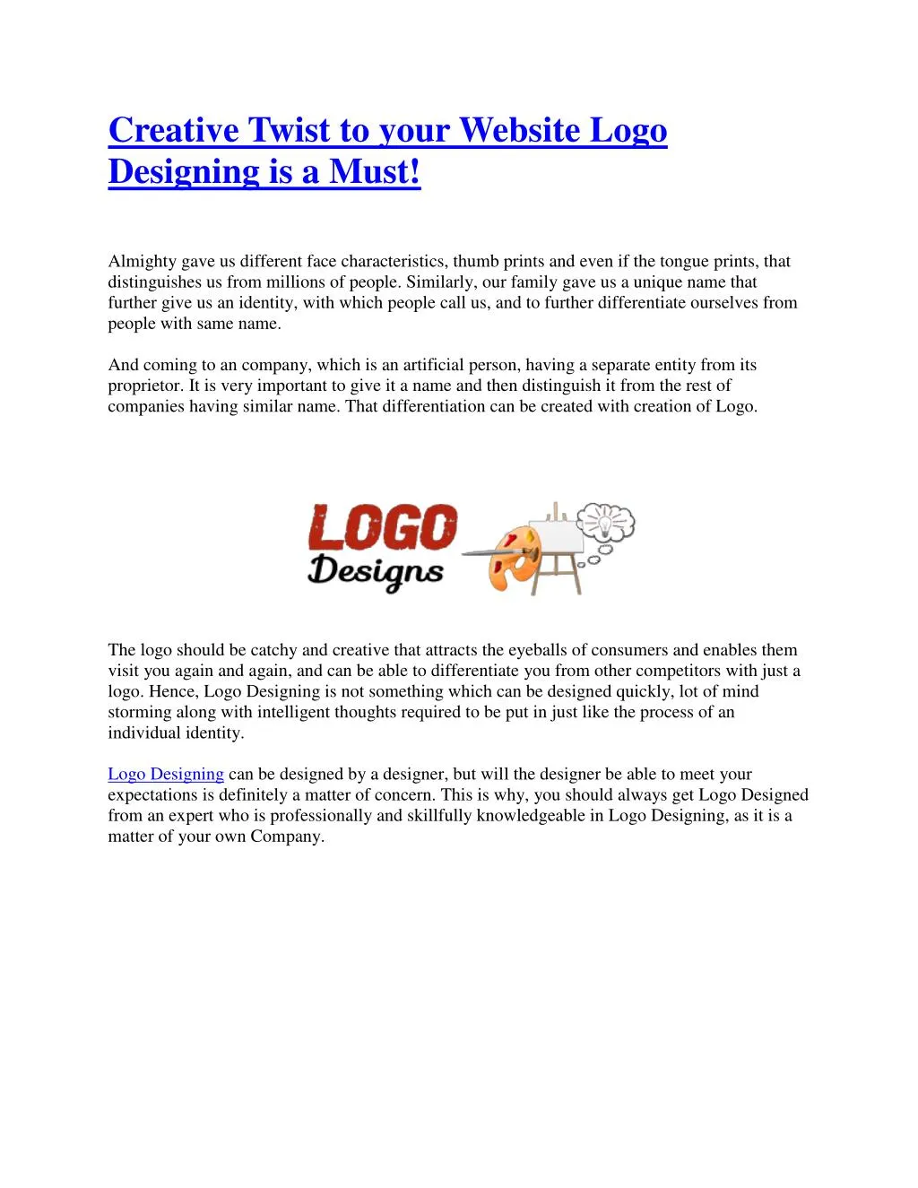 creative twist to your website logo designing n.