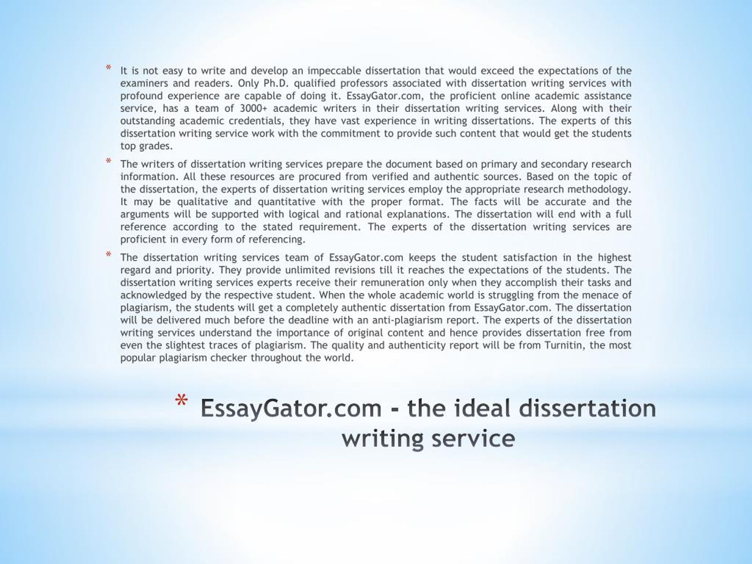 Writing service dissertation