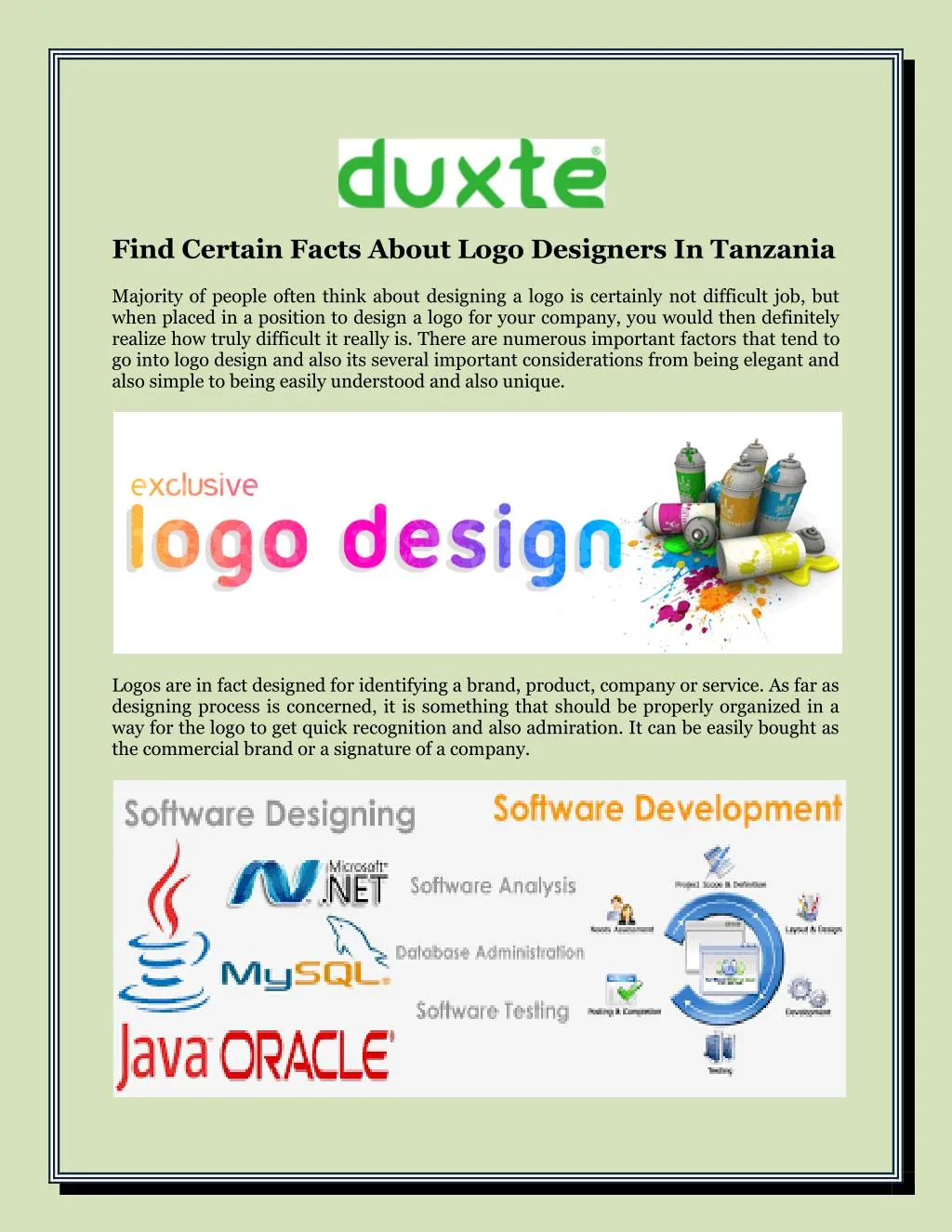 find certain facts about logo designers n.