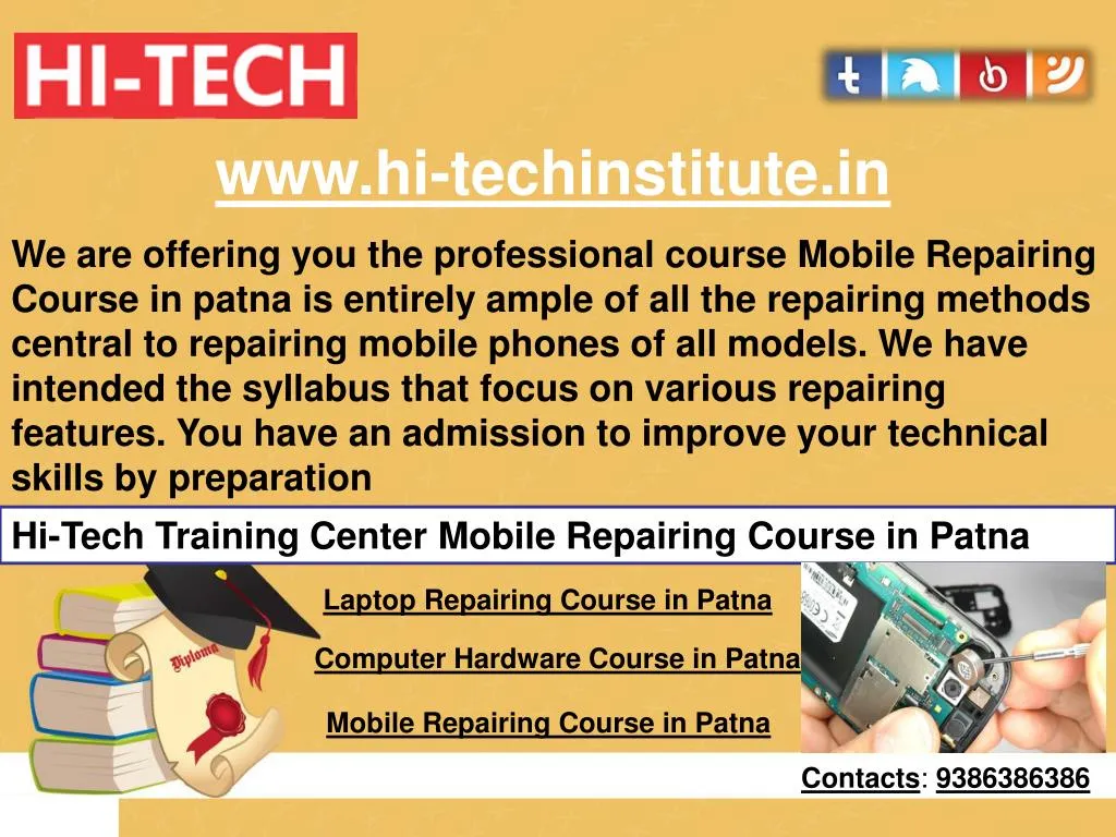 PPT Hi Tech Training Center Mobile Repairing Course in Patna PPT Hi Tech Training Center Mobile Repairing Course in Patna
