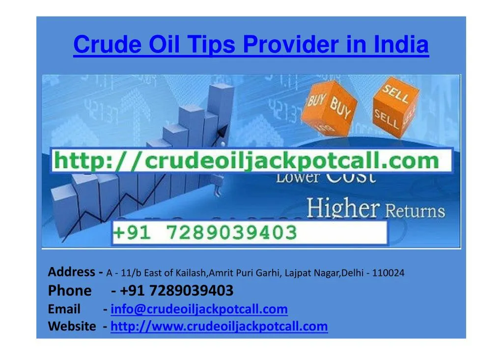 crude oil tips provider in india n.