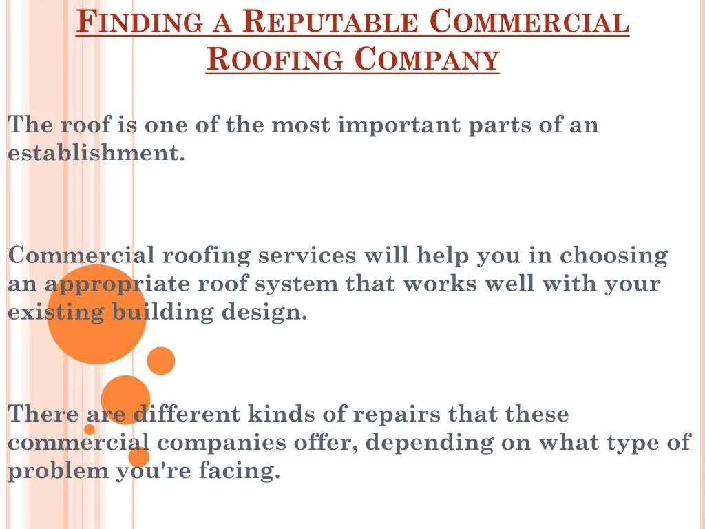finding a reputable commercial roofing company n.