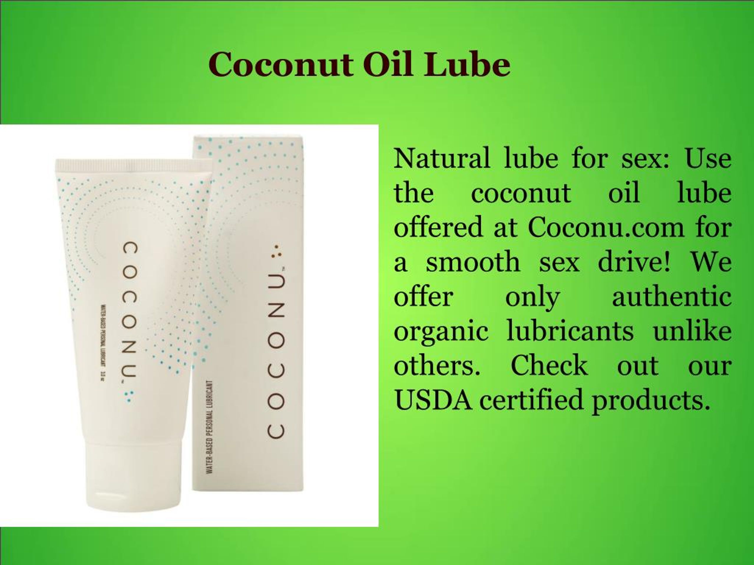 Coconut Oil Lube