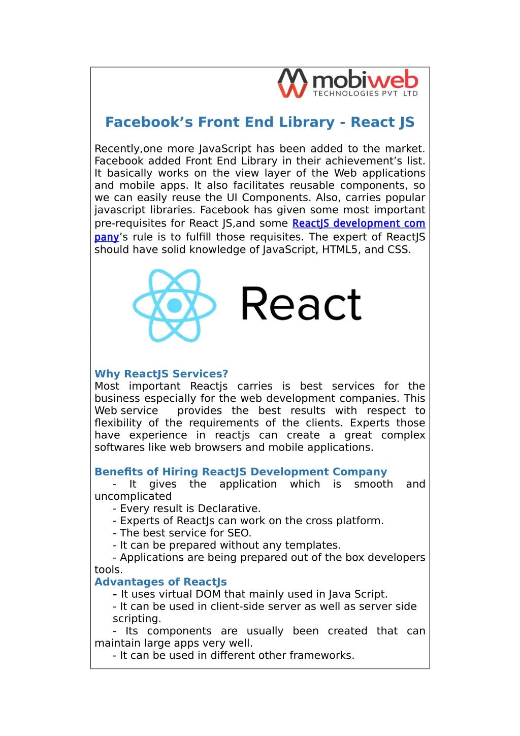 PPT - Facebook’s Front End Library - React JS PowerPoint Presentation ...