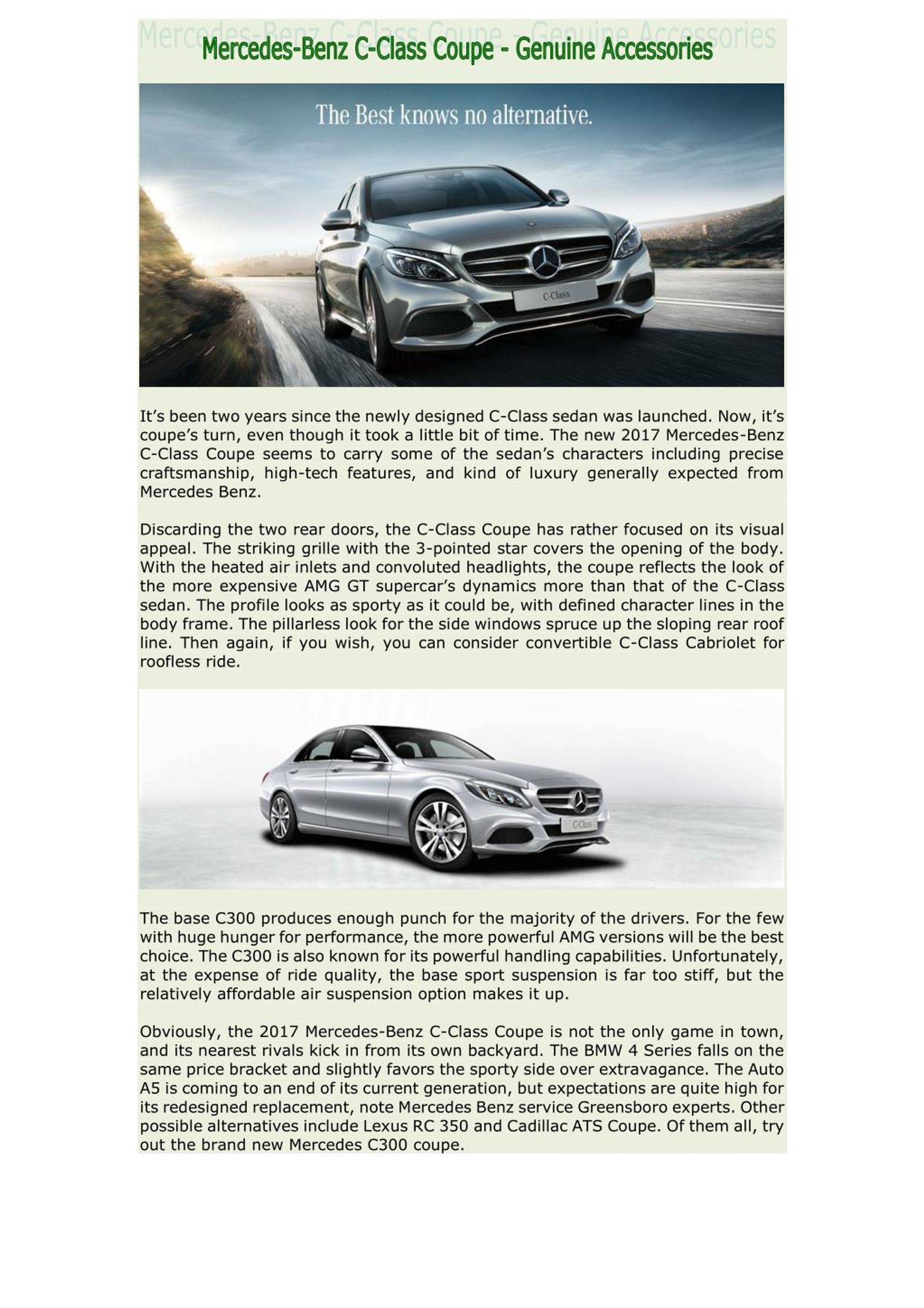 Exclusive AMG Accessories for the C-Class - Mercedes