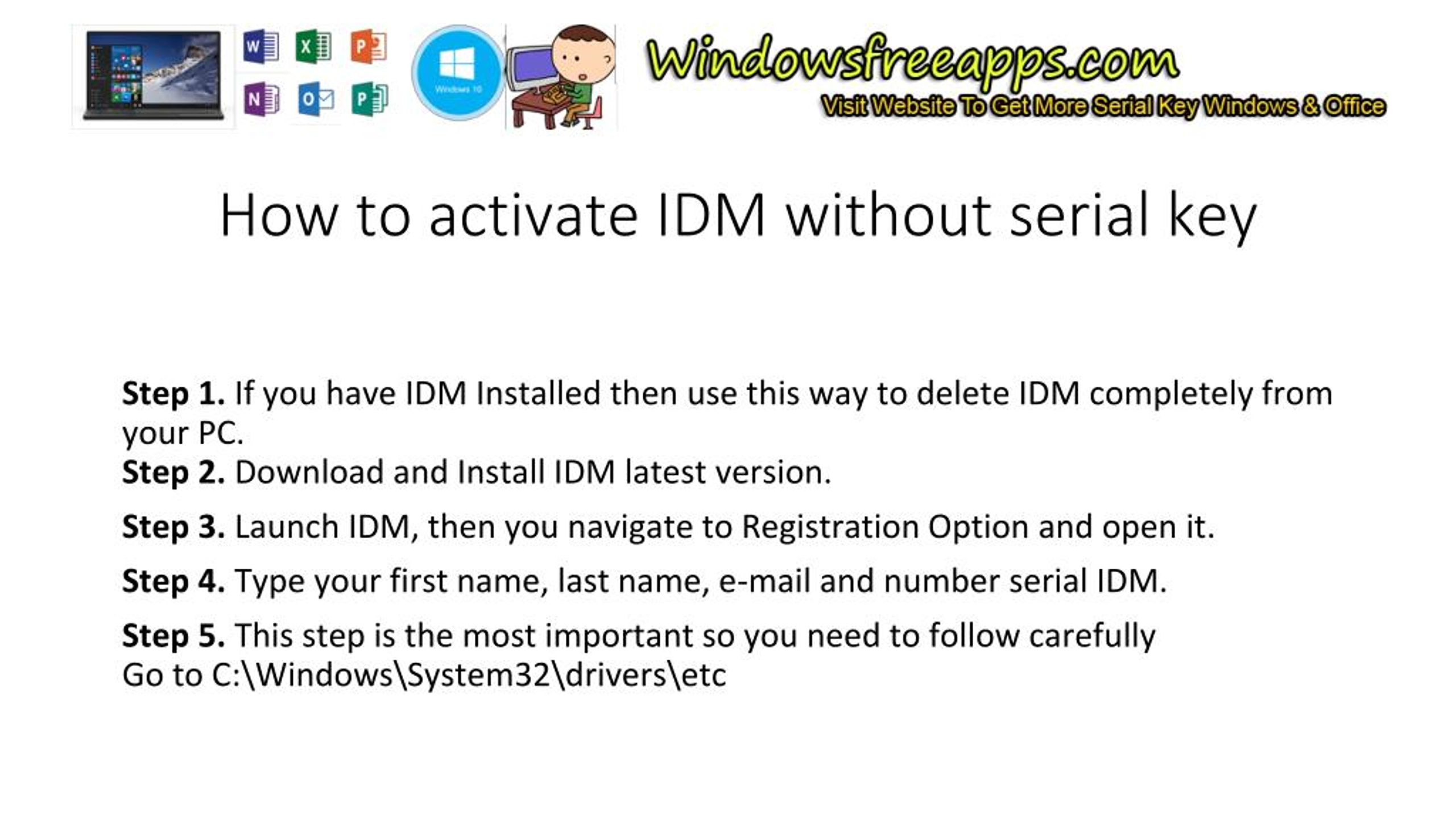 how to register idm without serial key