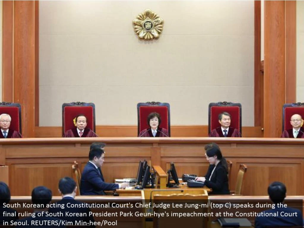 south koreas constitutional court After months of political wrangling, legal drama and historic protests, a court has removed south korean president park geun-hye from office the constitutional court. south koreas constitutional court After months of political wrangling, legal drama and historic protests, a court has removed south korean president park geun-hye from office the constitutional court.