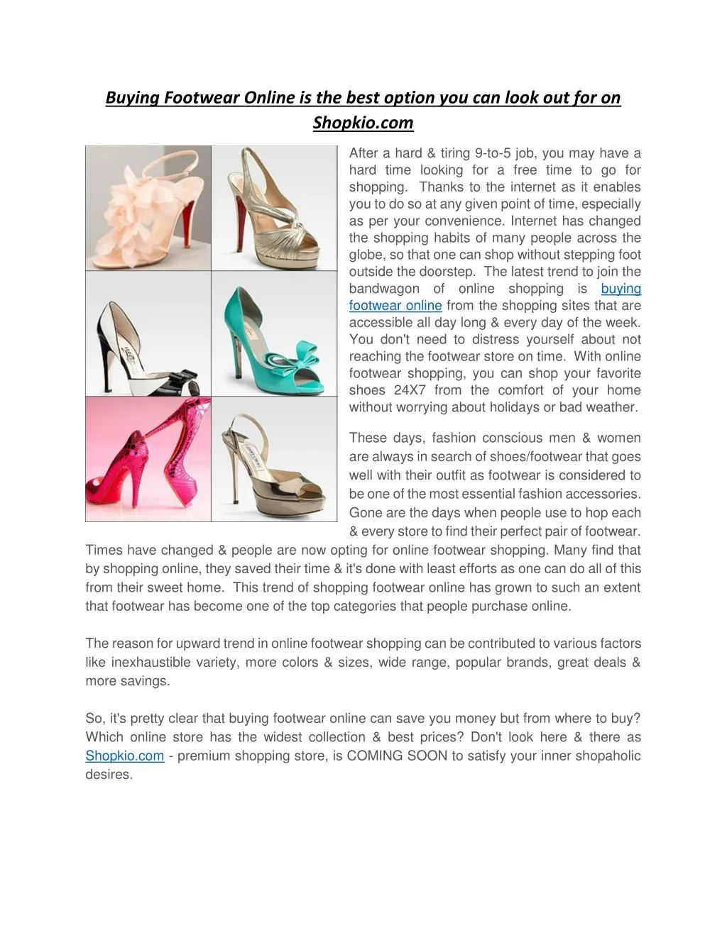 PPT - Buying Footwear Online: A new trend in Online Shopping PowerPoint ...